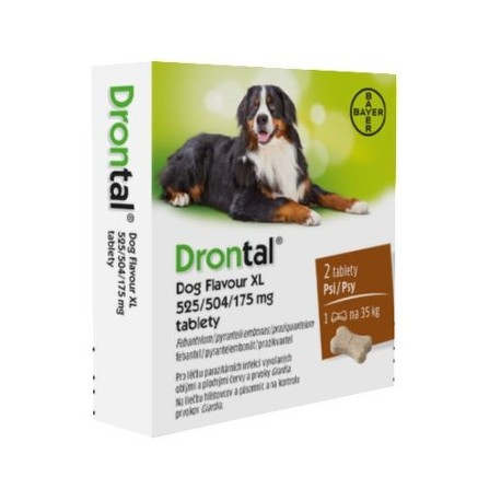 Drontal Dog Flavour XL 525/504/175mg tbl.2