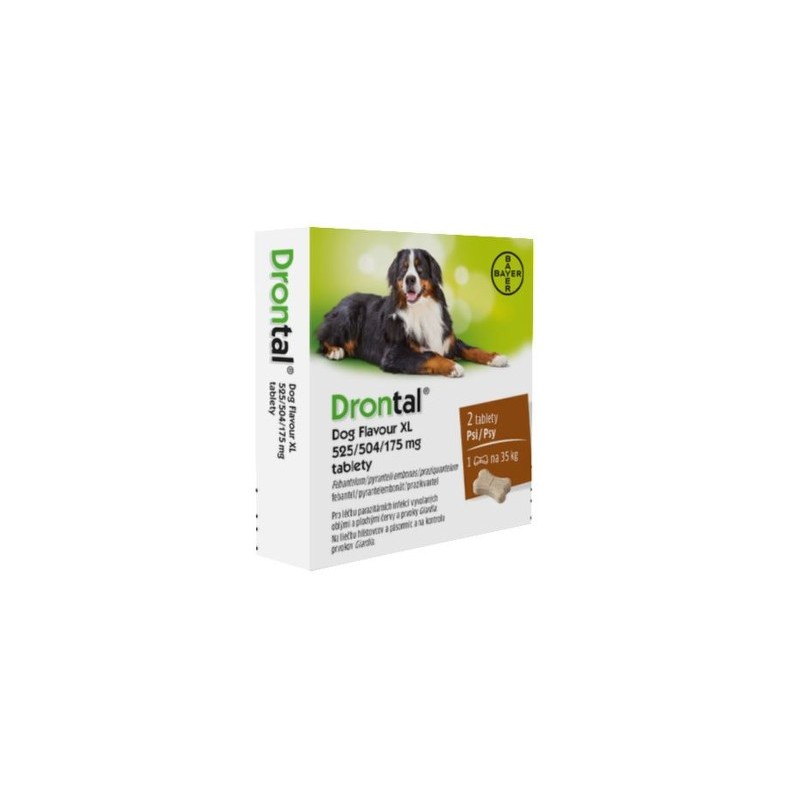 Drontal Dog Flavour XL 525/504/175mg tbl.2 dogscat.at