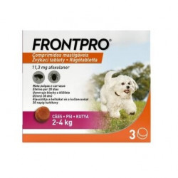 FRONTPRO Antiparasitäre Kautabletten für Hunde (2-4 kg) 3 Tabletten